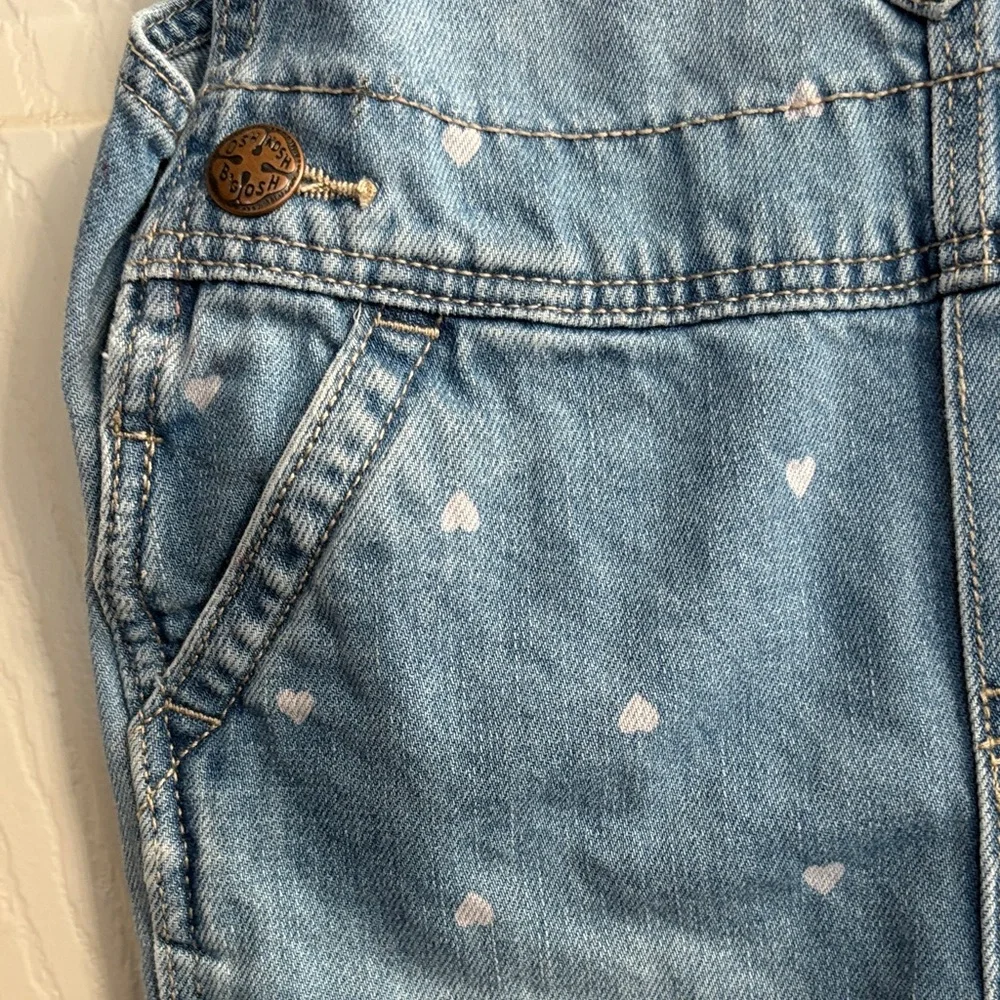 OshKosh B'gosh Blue Denim Overalls with Heart